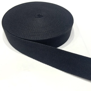 Black Pearl Herringbone Twill Cotton Webbing 3/4 pulgadas 25mm 1,25 ''38mm 2 pulgadas en stock - Product Image 3