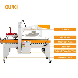 GURKI scatola di cartone di imballaggio del nastro sigillante macchina automatica per cartone sigillante con piegatura e reggiatura - Product Image 5
