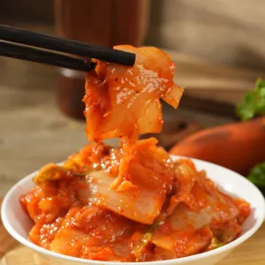 Fuwei Factory Top Quality Fresh Natural Organic Red Korea cavolo sottaceti Kimchi coreano piccante in vendita