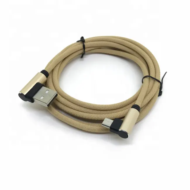 Angle Elbow L Bending Nylon Braided USB Cable
