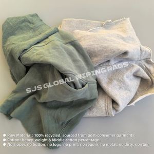 Trapos de felpa de colores absorbentes, paños de limpieza de sudadera, trapos de algodón 100% para taller de corte, trapos de limpieza 100% algodón - Product Image 4