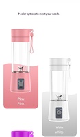 Mini-mixeur électrique portable 380 ml, 6 lames, rechargeable par USB, tasse à jus alimentée par batterie pour usage domestique, hôtelier et extérieur
