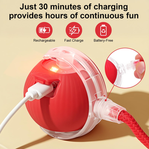 Smart Automatic Rolling <b>Cat</b> Ball USB Rechargeable <b>Interactive</b> Pet <b>Toy</b> Motion Activated LED Silicone Indoor Play - Product Image 2