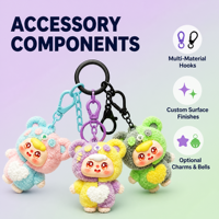 Porte-clés Anime Personnalisé en Silicone, Figurine Jouet, Fabricant OEM pour Événements et Souvenirs, Faible MOQ