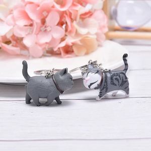 Porte-clés tendance avec pendentif chat mignon, breloques pour sacs et voitures, accessoires créatifs pour femmes et hommes, cadeau idéal pour couple - Product Image 4