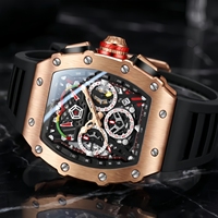Montre pour homme TOP ONOLA, type barillet, sport et loisirs, haute qualité, multifonctionnelle, quartz, bracelet en silicone, pour homme ON6827