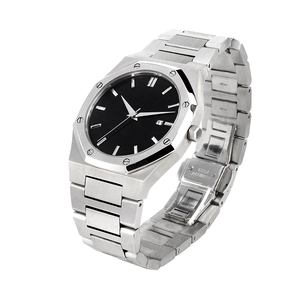 Tùy Chỉnh Thanh Lịch Thạch Anh Phong Trào Cổ Tay <span class=keywords><strong>Watch</strong></span> Cho Nam Giới Kinh Doanh Tối Giản Màu Đen Quay Số Ngày 40Mm Kính Quay Số Cửa Sổ Silicone - Product Image 3