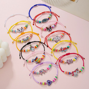 Colorful Cartoon Acrylic <b>Bracelet</b> Set For Kids <b>Cute</b> Animal Charms Handmade Jewelry Unisex Gift Spring 2026 - Product Image 4