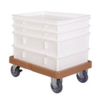 Meilleure caisse de transport et de stockage pour boulangerie Plateaux empilables Boîte de rangement rectangulaire en plastique pour l'épreuve de la pâte à pizza avec couvercles