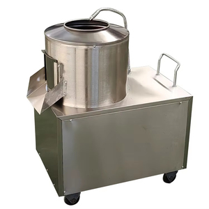 Machine à éplucher les pommes de terre automatique commerciale 300 kg/h en acier inoxydable, éplucheur de taro, patate douce et gingembre avec roues - Product Image 1
