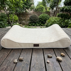Lits orthopédiques pour chiens <span class=keywords><strong>ETRIP</strong></span> PET, luxe, modernes, classiques, lavables, blancs, pour chiens de grande et moyenne taille, housse amovible, durables et écologiques - Product Image 4