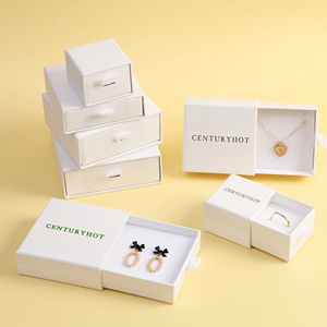 Custom Logo Paperboard Jewelry Drawer Gift Box <b>Sliding</b> Packaging for <b>Small</b> Business and Retail Jewelry - Product Image 1