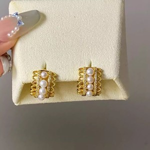 22672 Pendientes de Plata DIY con Plata S925, Cuentas de 3-4mm, Soporte Hueco para Múltiples Cuentas, Accesorios Nuevos 2023 - Product Image 1