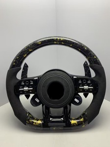 Volante de Cuero y Fibra de Carbono YLB para Benz Clase C C200 C250 C300 <span class=keywords><strong>Amg</strong></span> W203 W204 W205 W211 S205 A45s 2015 2016 2017 2019 - Product Image 4
