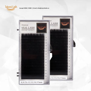 Extensiones de Pestañas Coreanas Hechas a Mano de PBT Suave de Alta Densidad con Curvatura Personalizada, Longitud y Grosor Disponibles de 4 a 20 mm - Product Image 1