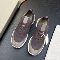 Chaussures de marche décontractées pour hommes, respirantes, en maille tricotée, à lacets, légères, à semelle souple, style italien, luxe original