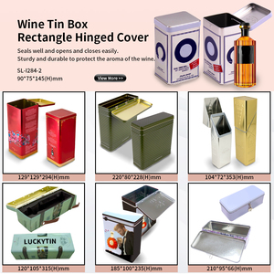 Tùy Chỉnh Sang Trọng Rỗng Quà Tặng Tinplate Bao Bì Chai Hình Dạng Màu Đỏ Rượu Vang Trắng Có Thể Kim Loại Rượu Vang Vận Chuyển Hộp Thiếc Cho Rượu Vang Chai - Product Image 5