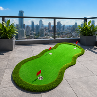 Tapis de golf artificiel pour intérieur/extérieur, résistant au feu, en PE/EVA/PP, 1x3m/1.5x3m/2.5x3m ou tailles personnalisées