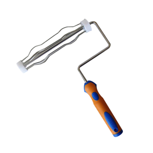 Sanfine Rouleau en laine de <span class=keywords><strong>mouton</strong></span> résistant au hangar Rouleau à siestes Brosse Kit de rouleau à peinture en peau d'agneau avec poignée TPR anti-fatigue durable - Product Image 3
