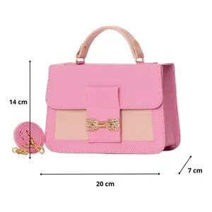 Sac bandoulière Fana Lesly Rosa en polyester à motif bonbon avec fermeture éclair, sac à bandoulière tendance pour femme, usage quotidien estival - Product Image 3