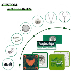 Personnalisé 2025 fête nationale saoudienne 95 épinglettes autocollants de téléphone porte-clés collier pendentifs Six <span class=keywords><strong>valeurs</strong></span> fondamentales symbole Souvenir culturel - Product Image 3