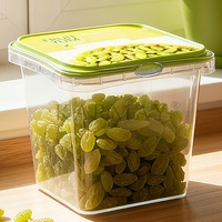 Boîte de conservation pour pudding aux fruits, 1L (30 oz), en plastique, avec couvercle hermétique, empilable, carrée, transparente