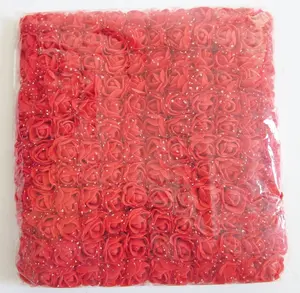 Mini roses en mousse de polyéthylène, 144 pièces, fausses fleurs, pour un mariage, pour du nail art, vente en gros