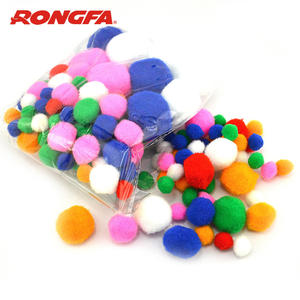 En gros 100 Pièces <span class=keywords><strong>Pompon</strong></span> Boule Assorties Pompons De Couleur Jouet Doux Balles pour Passe-Temps et Artisanat Créatif - Product Image 6