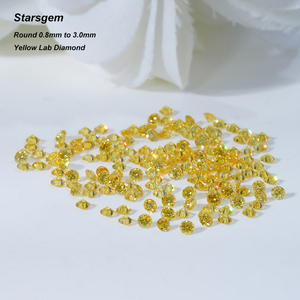 เพชร HPHT ทรงกลม สีเหลือง ความสะอาดระดับ VVS VS ขนาดเมลี เพชรสีเหลืองเพาะเลี้ยงในห้องปฏิบัติการ - Product Image 2