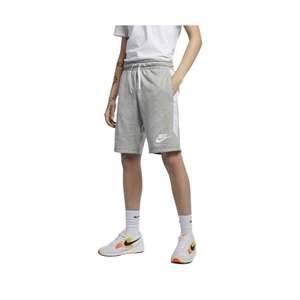 Nike-Pantalones cortos híbridos activos para hombre, talla L, gris/blanco, cierre elástico en la cintura, Bermuda corta, patrón de poliéster, liso, teñido, logotipos oscuros - Product Image 3