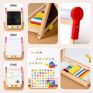 <span class=keywords><strong>Pizarra</strong></span> Multifuncional Mini de Madera para Sobremesa, <span class=keywords><strong>Pizarra</strong></span> <span class=keywords><strong>Blanca</strong></span> con Soporte, Clip para Papel y Accesorios - Product Image 5