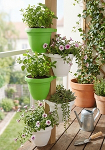 High Quality PP <b>Plastic</b> <b>Wall</b> Mounted Column Pots Balcony Post <b>Planters</b> with Fastening Strap Bulk Vertical Garden Supplies - Product Image 3