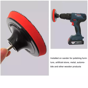 <strong>3</strong>" 4" 5" 6" 7" Backing Pad with Adapter Sticking Sand Paper Foam Pad Polishing Wool Pad Baker Holder with PVA Foam - Product Image 5