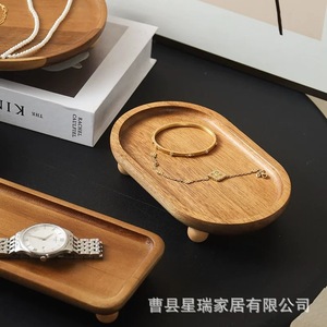 ถาดไม้ทรงสี่เหลี่ยมสไตล์ญี่ปุ่น สีไม้ธรรมชาติ สำหรับถาดเสิร์ฟในโรงแรม - Product Image 3