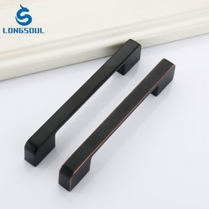 Modern Cabinet Wardrobe <strong>Door</strong> Pull European <strong>Black</strong> Gold Luxury Simple Cabinet Zinc Alloy Drawer Handle - Product Image 2