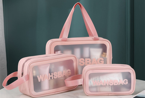 Women's <b>Transparent</b> PVC High Quality Portable Daily Life <b>Makeup</b> Cosmetics Pouch <b>Bag</b> Luxury Travel New Arrival Zipper - Product Image 2