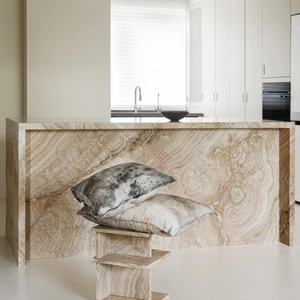 Ultra lusso <span class=keywords><strong>Calacatta</strong></span> Viola tavolo da pranzo isola Oversize <span class=keywords><strong>piano</strong></span> banchetto in marmo con lavabo da <span class=keywords><strong>cucina</strong></span> - Product Image 6