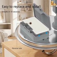 Fontaine à eau moderne pour chats et chiens avec arrêt automatique, affichage LCD, en plastique et acier inoxydable, alimentée par piles, design en forme de fleur
