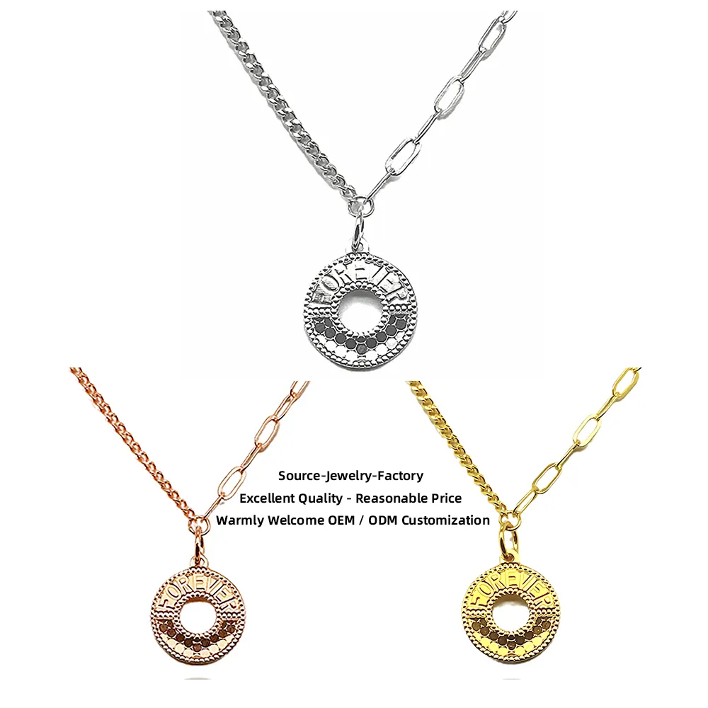 Изготовление ювелирных изделий, новый дизайн, 925 серебряное ожерелье с подвеской с ЧПУ, креативный кулон с монетами, украшение для влюбленных