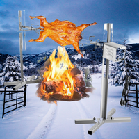 Barbecue à gaz extérieur moderne haut de gamme, avec rôtissoire, modèle Chypre, extensible, automatique, en acier inoxydable galvanisé