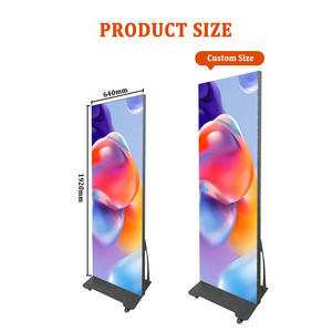 Écran LED mobile HD pour affichage publicitaire, sur pied, intérieur, pas de pixel de 1,86 mm, pliable, indice de protection IP65, centre commercial, animation, SDK - Product Image 2