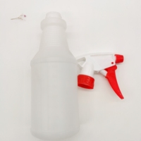 Bouteille pulvérisatrice à gâchette en HDPE blanc opaque réutilisable de 500/750/1000 ml avec pulvérisateur rouge et blanc, bouteille vide pour l'arrosage des plantes