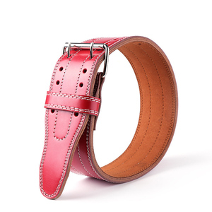 Drop Shipping Fitness Body Building Weight Lifting Leather Gym Waist Trainer Lever 13mm Weightlifting Leather <b>Belt</b> - Product Image 3