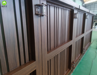 Jardin Intelligent Grain de Bois Tournant Portail Coulissant Moteur Aluminium Tournant Portail Coulissant Pour Portes d'Angle Télécommandé