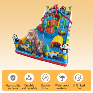 Parc de dinosaures gonflable Jurassic Adventure avec structure en PVC et installation facile pour les terrains de jeux commerciaux - Product Image 2