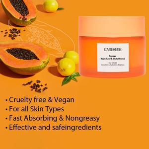 Organic Day and Night Deep Hydrating Moisturizing Dark Spots Acne Papaya Kojic Acid Glutathione <b>Face</b> Cream - Product Image 2
