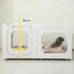 Acryl Kleine Hondenhok Indoor Beweegbare Transparante Kennel Knoopsluiting Solide <span class=keywords><strong>Pet</strong></span> Box Hond Hek Isolatie Dier Thema - Product Image 3