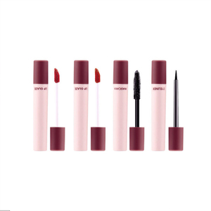 Conjunto de combinación de moda de cuatro tubos pequeños Estilo de cigarrillo Lápiz labial Lip Glaze Eyeliner Mascara - Product Image 4