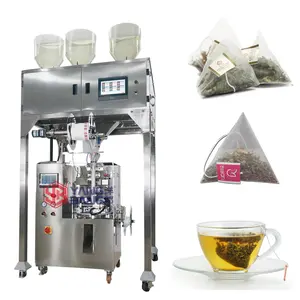 ماكينة تعبئة القهوة بالموجات فوق الصوتية عالية الفعالية ، ماكينة تعبئة الشاي الحريري للأكياس الداخلية والخارجية