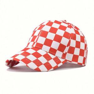 Casquette de baseball en coton, nouvelle, imprimée à carreaux, personnalisée, pour l'extérieur, style sport - Product Image 3
